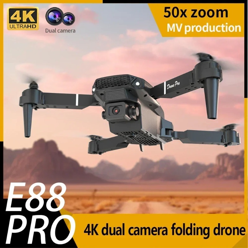 Drone Kit Tricopter - Мини-дрон E88 с камерой 4K HD,