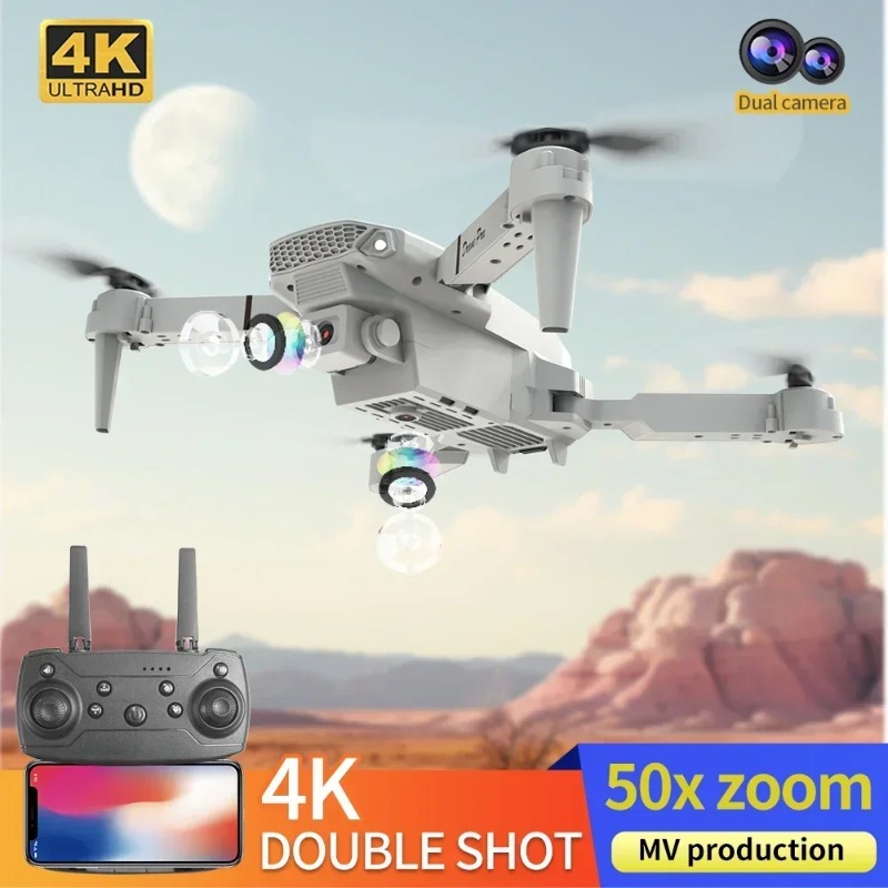 Мини-дрон E88 с камерой 4K HD, – обзор и цена Drone Kit Tricopter
