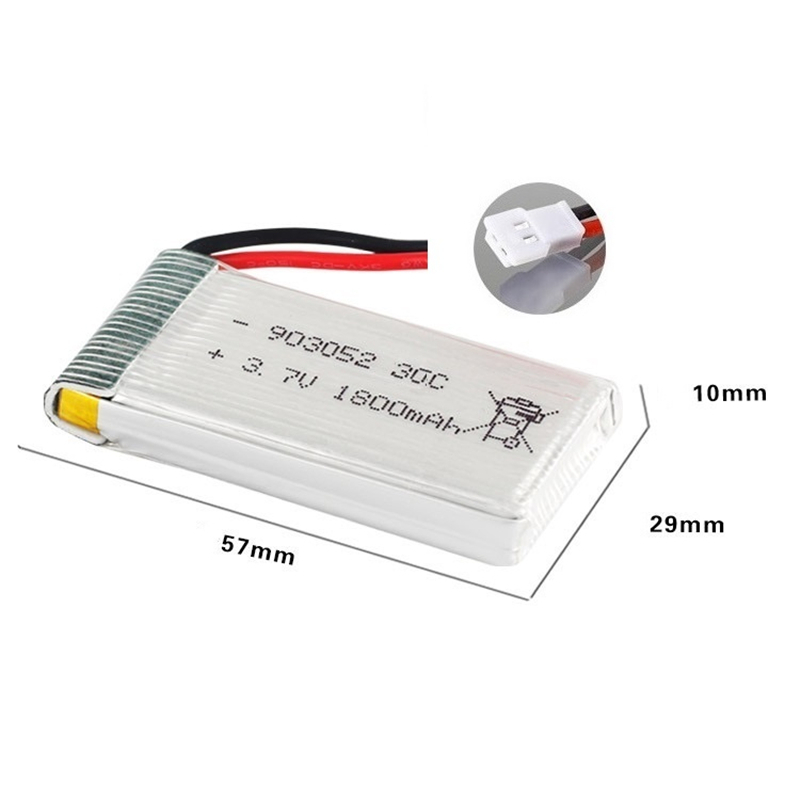 Аккумулятор LiPo 3.7В 1800мАч  – обзор и цена Eachine Drone E58